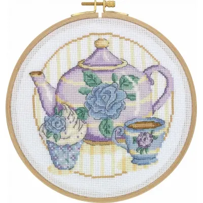 Tuva Cross Stitch Kit With Wooden Hoop CCS07